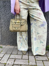 Jeans wide leg flower